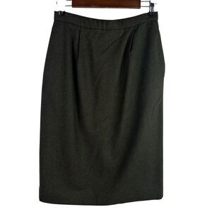 Pendleton Virgin Wool Skirt with Pockets size 10 Green